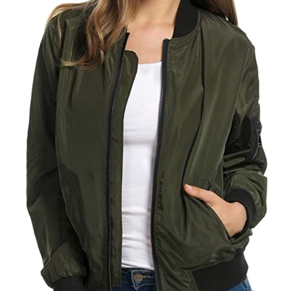 Army Green Bomber Jacket - Picture 1 of 5